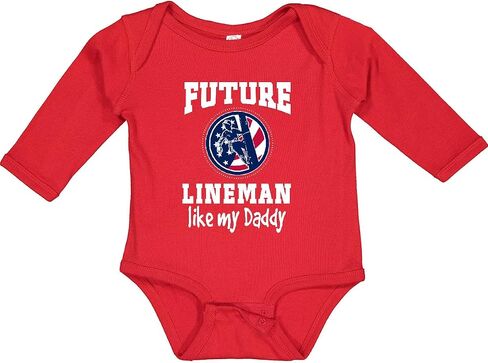 inktastic Future Lineman Like Daddy Long Sleeve Creeper in Saudi Arabia