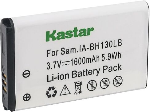 بديل شاحن بطارية حائط تيار متردد من Kastar IA-BH130LB لكاميرا Samsung SMX-C100، SMX-C200، SMX-K40 SMX-K40BP SMX-K40EDC SMX-K40LN SMXC13GP SMXC13LN SMXC13، SMX-K44 SMX-K44BP SMX-K44BN in Saudi Arabia