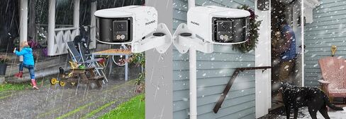 كاميرا مراقبة 4K 8MP UHD Dua Lens بانورامية PoE IP للمراقبة الخارجية/الداخلية، بحد أقصى. سعة تخزين 256 جيجابايت، IP67، رؤية ليلية ملونة، ميكروفون، صفارة الإنذار والإنذار، الذكاء الاصطناعي للبشر والمركبات-EBF810 in Kuwait