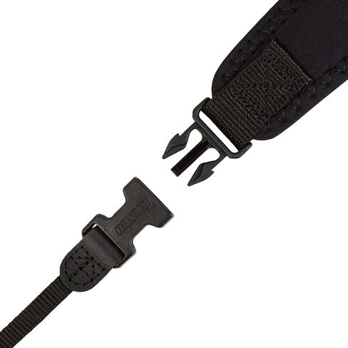 OP/TECH USA Utility Strap 3/8" – Padded Camera Strap with Quick Release for DSLR, Binoculars, Polaroid & Film Cameras – Lightweight, Vintage Style – Black - Made in USA in Saudi Arabia