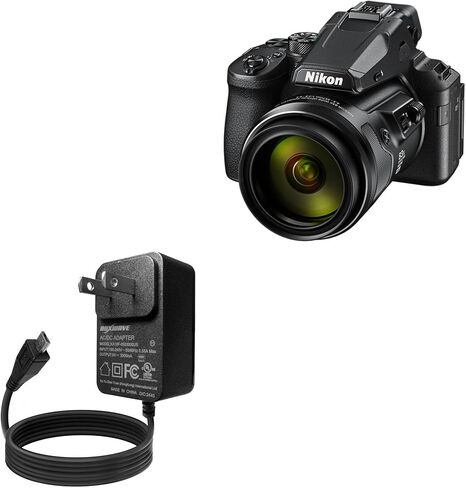 شاحن BoxWave متوافق مع كاميرا Nikon Coolpix P950 - شاحن حائط مباشر (15 وات)، شحن سريع لجهازك باستخدام كابل مدمج بطول 3 أقدام in Kuwait