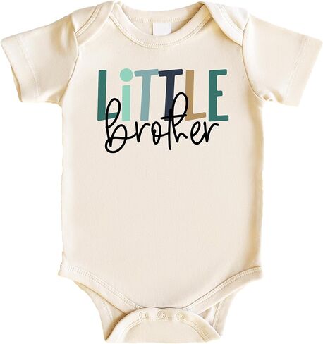 Olive Loves Apple Little Brother Bodysuit for Baby Boy Little Bro Outfit for Newborn Matching Sibling Outfit in Kuwait