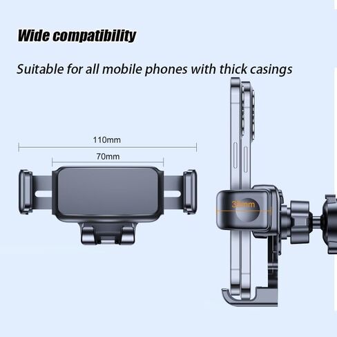 Car Phone Holder for Geely Emgrand LC Panda GX2 Gleagle GX2, 360° Adjustable Stable Easy to Install Universal Type Vent Clip Phone Mount Car Accessories Interior in Saudi Arabia