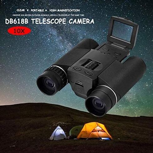 Telescopes for Adults Astronomy, High Power Binoculars Monocular DB618B 10X25 Zoom 10mm Objective Lens HD 1280x960P 1.5 inch LCD Screen Binocular Monocular Digital Camera in Saudi Arabia