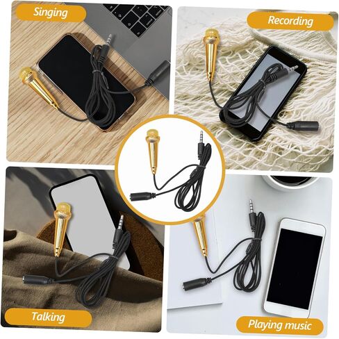 Miniature Mic for Phone Handheld Singing Microphone Recording Phone Mic Professional in Saudi Arabia