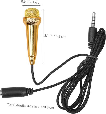 Miniature Mic for Phone Handheld Singing Microphone Recording Phone Mic Professional in Saudi Arabia