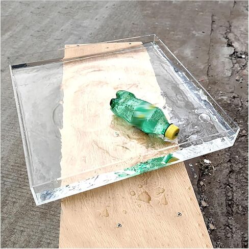 Highly Transparent Square Acrylic Water Tank, Shallow Water Tank Photography Props, 5MM Thick Multifunctional Display Box(20x20x10cm/7.9x7.9x3.9in) in Saudi Arabia