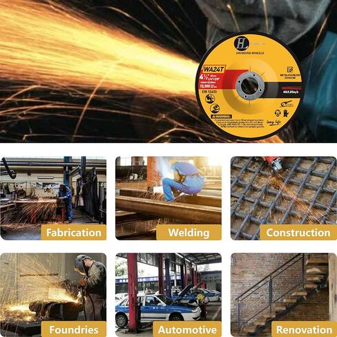 Grinding Wheels 4 1/2 inch Grinder Wheel for Metal & Stainless Steel,Grinding Disc for Angle Grinder 4-1/2'' x 1/4'' x 7/8''-10 Pack in Kuwait