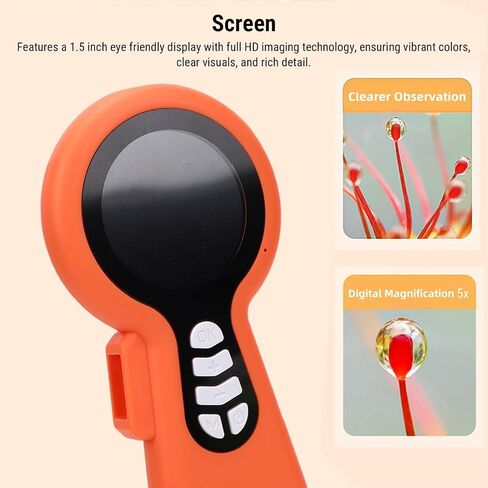 Dpofirs Magnifying Glass Portable Handheld Digital Microscope Camera, 200x Magnification Autofocus Magnifier, Microscope for Kids Adults in Saudi Arabia