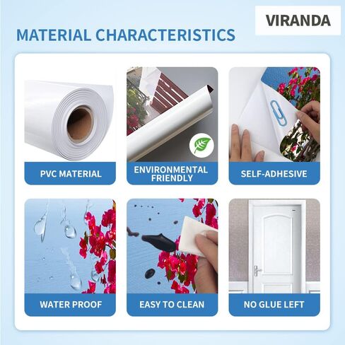 3D Door Stickers Murals - White Wooden Peel and Stick Wallpaper PVC Self-Adhesive Decals, Removable Waterproof Poster for Bedroom Living Room Wall Decoration 30.3x78.7 Inch in Saudi Arabia