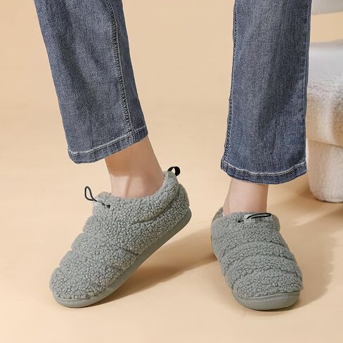 Women's Indoor Slipper Memory Foam Ladies Warm House Shoes Closed Back Non-Slip Indoor and Outdoor Slipper in Saudi Arabia