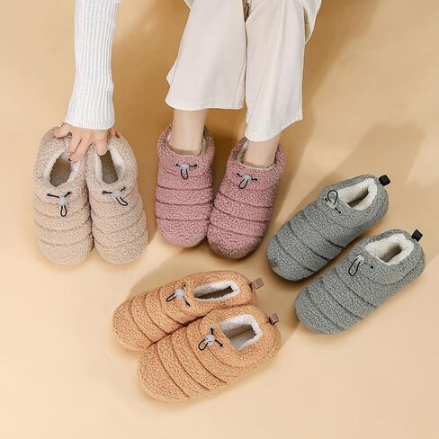 Women's Indoor Slipper Memory Foam Ladies Warm House Shoes Closed Back Non-Slip Indoor and Outdoor Slipper in Saudi Arabia