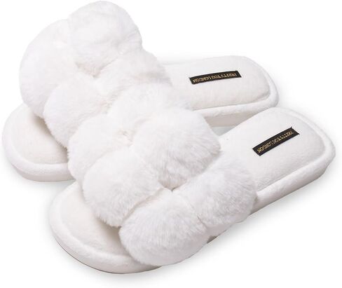 Dolly Pom Pom Slippers in Grey in Saudi Arabia