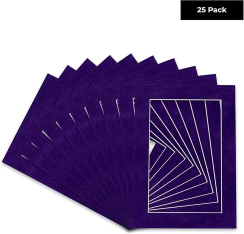Poster Palooza 5x7 Mat for 4x6 Photo - Precut Royal Blue Suede Picture Matboard for Frames Measuring 5 x 7 Inches - Bevel Cut Matte to Display Art Measuring 4 x 6 Inches - Acid Free ONE MAT in Saudi Arabia