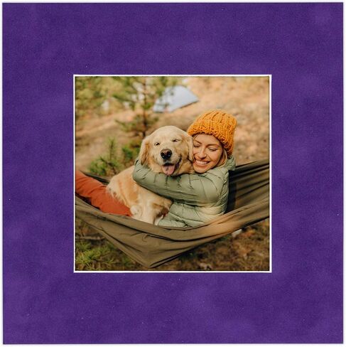 Poster Palooza 5x7 Mat for 4x6 Photo - Precut Royal Blue Suede Picture Matboard for Frames Measuring 5 x 7 Inches - Bevel Cut Matte to Display Art Measuring 4 x 6 Inches - Acid Free ONE MAT in Saudi Arabia