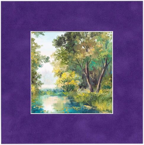 Poster Palooza 5x7 Mat for 4x6 Photo - Precut Royal Blue Suede Picture Matboard for Frames Measuring 5 x 7 Inches - Bevel Cut Matte to Display Art Measuring 4 x 6 Inches - Acid Free ONE MAT in Saudi Arabia