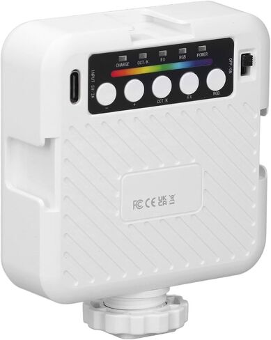 ضوء فيديو Dpofirs RGB، ضوء تصوير RGB LED 8 مستويات لضبط السطوع و3 حوامل للأحذية الباردة للأماكن الخارجية (أبيض) in Saudi Arabia