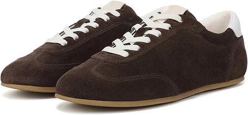 Suede Sneakers for Women Comfortable Round Toe Non Slip Retro Athletic Sneaker Casual Lace-Up Walking Lightweight Tennis Shoes in Saudi Arabia
