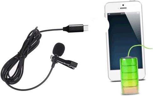 Type- Microphone for Smartphone Compact Lavalier Mic for Recording Vlog and Podcasting in Saudi Arabia
