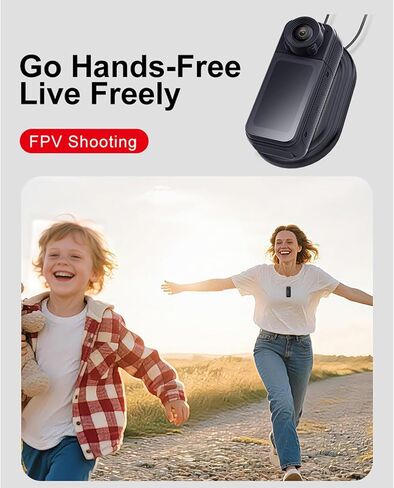 كاميرا الحركة Dpofirs 1080P، كاميرا الجسم المغناطيسية مع تصميم قابل للدوران 180 درجة وشحن سريع من النوع C، للرياضات الخارجية وركوب الدراجات والسفر والتخييم (أسود) in Saudi Arabia