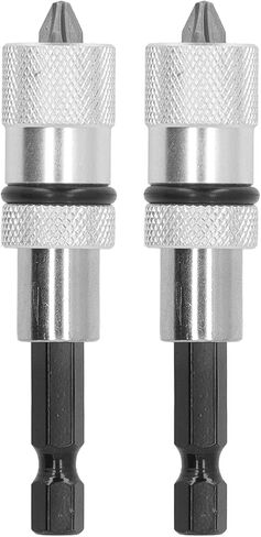 Adjustable Depth Magnetic Bit Holder, 2Pcs Hex 1/4in Holder with Cross Bits, for Gypsum Board, Terrace Building in Saudi Arabia