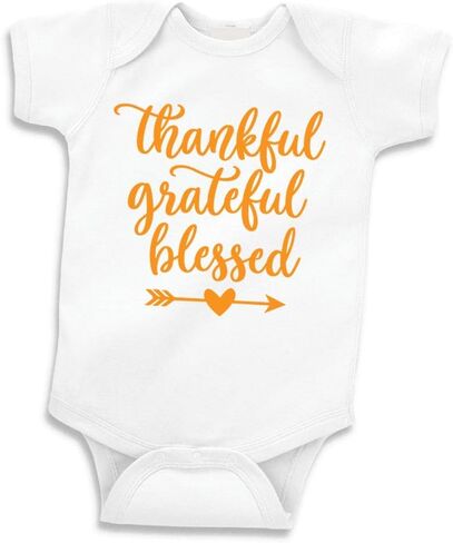 Bump and Beyond Designs Baby Thankful Grateful Blessed Bodysuit in Saudi Arabia