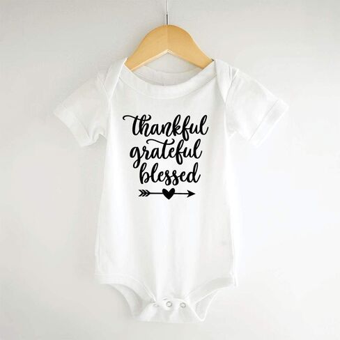 Bump and Beyond Designs Baby Thankful Grateful Blessed Bodysuit in Saudi Arabia