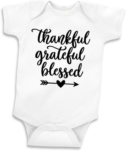 Bump and Beyond Designs Baby Thankful Grateful Blessed Bodysuit in Saudi Arabia