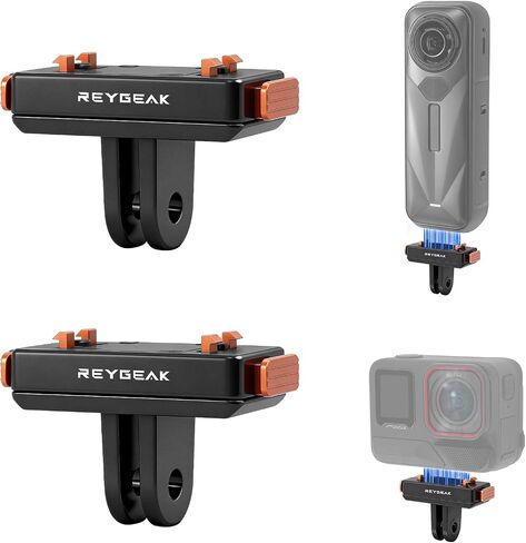REYGEAK Magnetic Quick Release Mount for Insta360 X5/Ace Pro/Ace Pro 2,X4 Air Magnetic Adapter Base Mount with Dual-Claw for Insta360 Accessories(One Pack) in Saudi Arabia