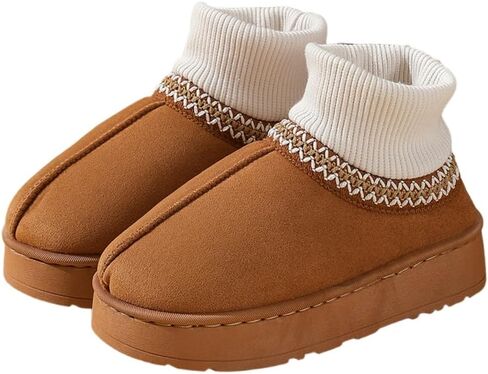 Women Winter House Shoes Warm Thick Sole Indoor Slippers Cozy Plush Lined Ankle Bootie Home Slip On Fuzzy Memory Foam Non Slip Bedroom Footwear in Saudi Arabia