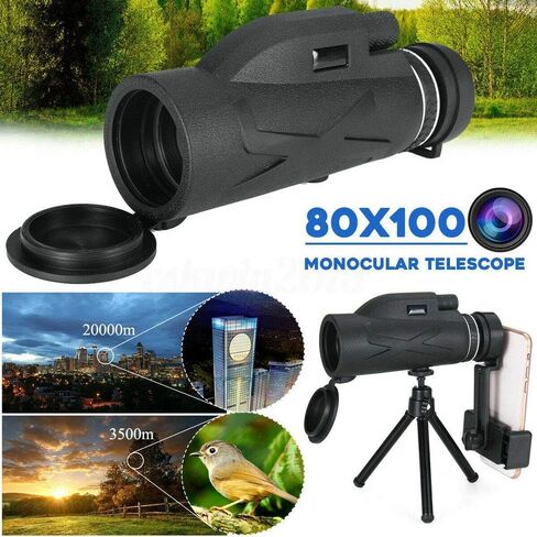 BAK4 80X100 Zoom HD Lens المنشور المشي لمسافات طويلة أحادي تلسكوب الهاتف كليب ترايبود مناسبة للبالغين مشاهدة الطيور السفر في الهواء الطلق لمشاهدة معالم المدينة in Saudi Arabia