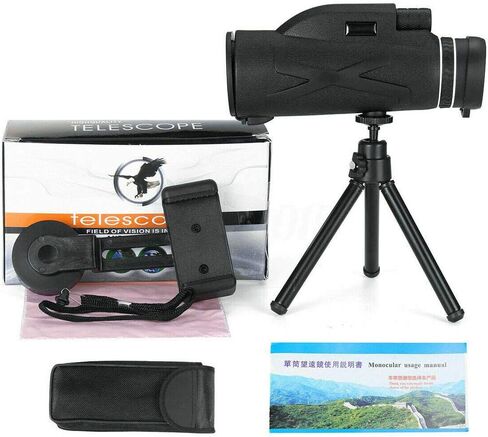 BAK4 80X100 Zoom HD Lens المنشور المشي لمسافات طويلة أحادي تلسكوب الهاتف كليب ترايبود مناسبة للبالغين مشاهدة الطيور السفر في الهواء الطلق لمشاهدة معالم المدينة in Saudi Arabia