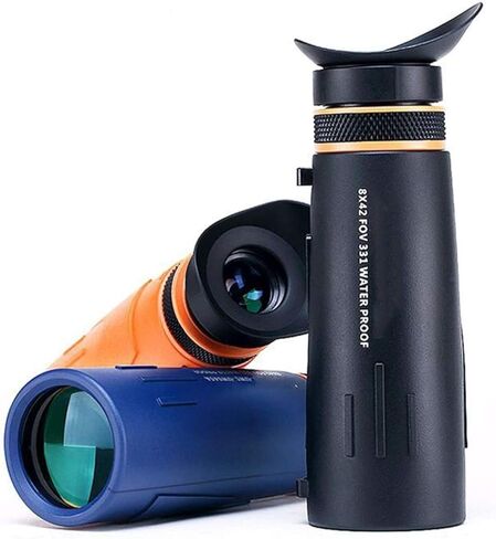 Monocular Telescope, 10x42 Monocular Telescope, High Power BAK4 Prism Lens Monocular Compact Life Waterproof Portable Monocular with Wristband for Adult Bird Watching Outdoor Travel in Saudi Arabia