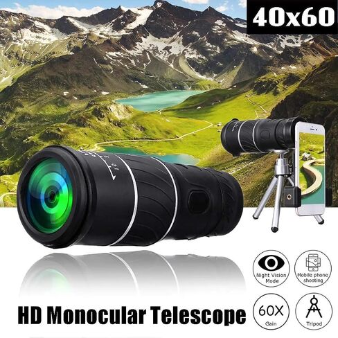 HD تلسكوب رقمي أحادي تلسكوب للبالغين 40X60 HD أحادي تلسكوب في الهواء الطلق تلسكوب تلسكوب أحادي للكبار مشاهدة الطيور السفر في الهواء الطلق لمشاهدة معالم المدينة in Saudi Arabia