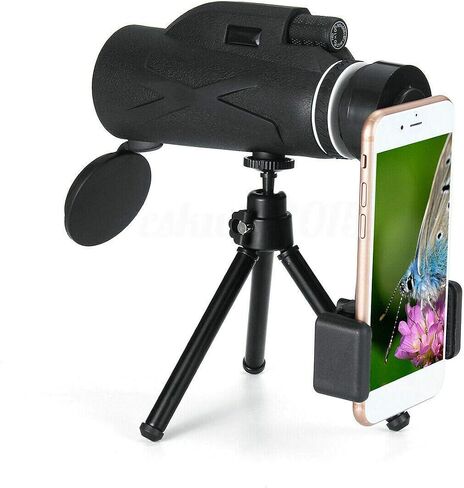 Monocular Telescope, Waterproof Range with Phone Holder and Telescopic Tripod Telescope with 80x100 HD Zoom Monocular Optical Lens Camera for Adult Bird Watching in Saudi Arabia