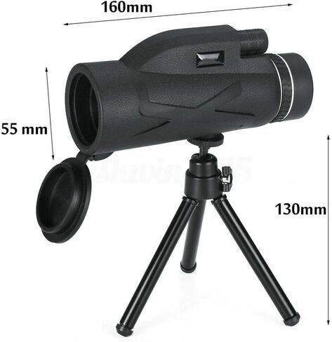 Monocular Telescope, Waterproof Range with Phone Holder and Telescopic Tripod Telescope with 80x100 HD Zoom Monocular Optical Lens Camera for Adult Bird Watching in Saudi Arabia