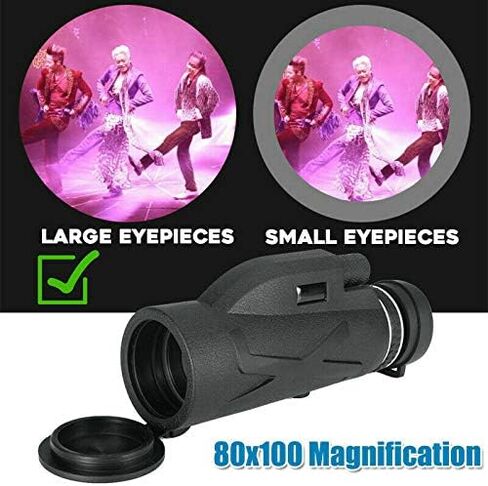 Monocular Telescope, Waterproof Range with Phone Holder and Telescopic Tripod Telescope with 80x100 HD Zoom Monocular Optical Lens Camera for Adult Bird Watching in Saudi Arabia