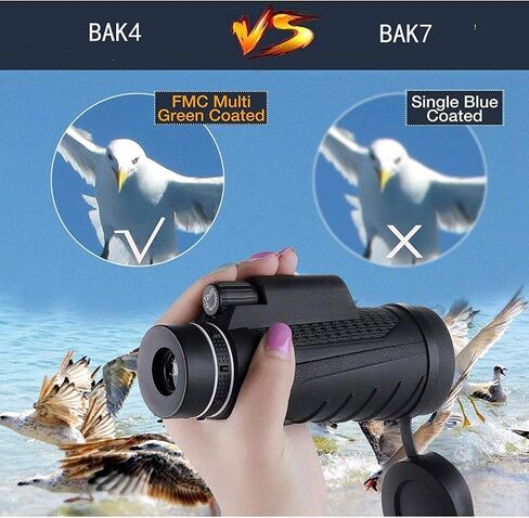 Monocular Telescope, 10x42 Monocular Telescope, HD High Power BAK4 Prism Lens Monocular Scope with Phone Adapter and Tripod Life Waterproof Monocular for Adult Bird Watching Outdoor in Saudi Arabia