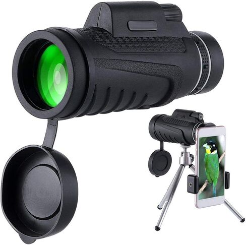 Monocular Telescope, 10x42 Monocular Telescope, HD High Power BAK4 Prism Lens Monocular Scope with Phone Adapter and Tripod Life Waterproof Monocular for Adult Bird Watching Outdoor in Saudi Arabia