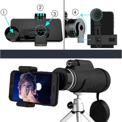 Monocular Telescope, 10x42 Monocular Telescope, HD High Power BAK4 Prism Lens Monocular Scope with Phone Adapter and Tripod Life Waterproof Monocular for Adult Bird Watching Outdoor in Saudi Arabia