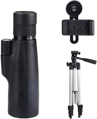 High Power Binoculars, 10-30x 50 HD Monocular Telescope, High Power Magnification Monocular for Adults with Multiple Magnification, Smartphone Holder, Rotatable Tripod, BAK4 Prism for Wildlife in Saudi Arabia