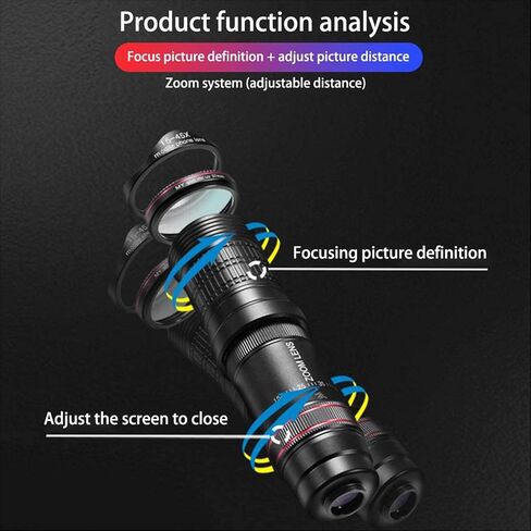 15-45X Monocular Telescope, Super Telephoto Zoom HD Waterproof Monocular with Smartphone Adapter and Tripod for Adult Bird Watching Outdoor Travel Sightseeing in Saudi Arabia