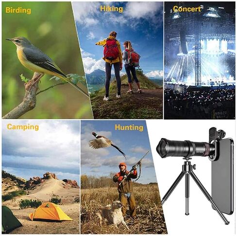 15-45X Monocular Telescope, Super Telephoto Zoom HD Waterproof Monocular with Smartphone Adapter and Tripod for Adult Bird Watching Outdoor Travel Sightseeing in Saudi Arabia