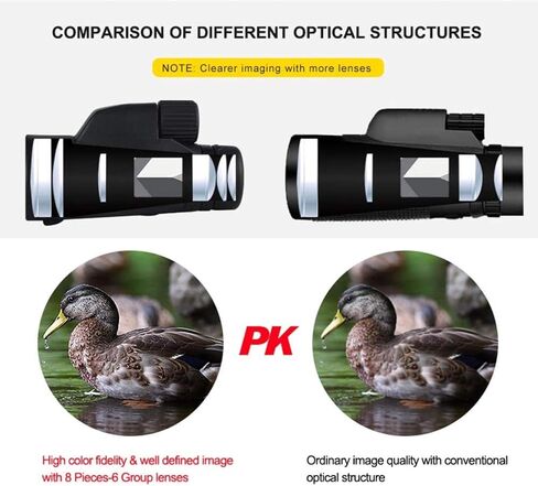 Monocular Telescope, 10x42 Monocular Telescope, Portable Waterproof Monocular BAK4 Prism Lens Monocular with Smartphone Adapter and Tripod for Adult Bird Watching Outdoor Travel Sights in Saudi Arabia