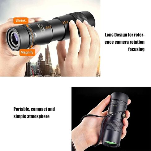 Monocular Telescope with 10-300X40mm Zoom, Portable HD High Power Compact Waterproof Telescope for Adult Bird Watching Outdoor Travel Sightseeing in Saudi Arabia