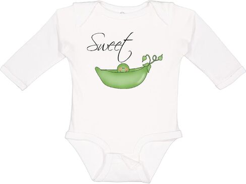 inktastic Sweet Pea Long Sleeve Creeper in Saudi Arabia