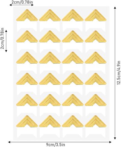 Generic 240 Pieces Gold Photo Corners for Scrapbooking, 10 Sheets, Modern Style, Paper Material, Indoor Use in Saudi Arabia