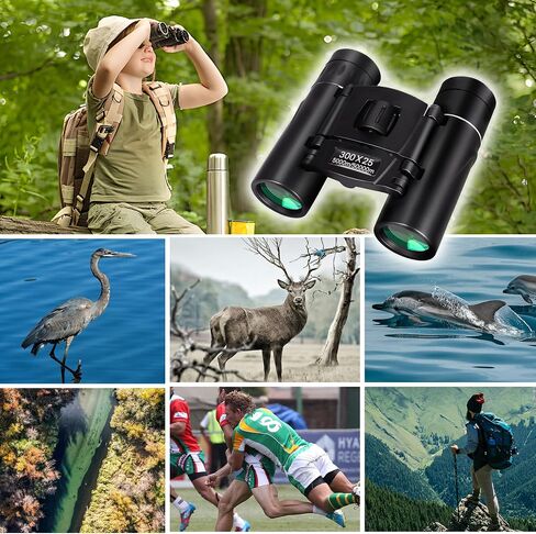 300x25 Binoculars for Adults, High Powered Binoculars Mini Pocket Compact Binocular for Bird Watching Hunting Football Concert Traveling Sightseeing in Saudi Arabia