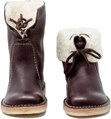 Women's Mid Calf Ankle Bootie Winter Round Toe Lace up Platform Sneaker Slip On Waterproof Warm Snow boots for Sports, Daily, Traveling, Climbing in Saudi Arabia
