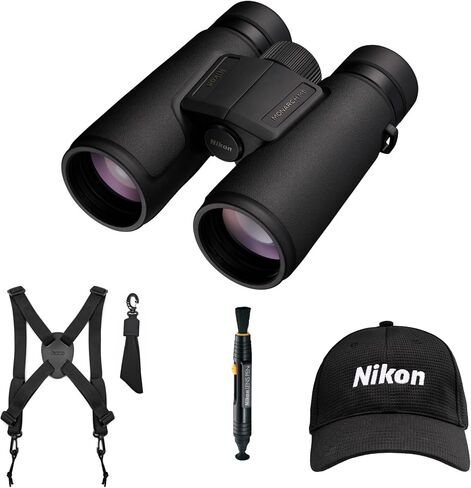 مجموعة مناظير Nikon Monarch M5 8x42 مع قبعة وحزمة ملحقات (4 قطع) in Saudi Arabia
